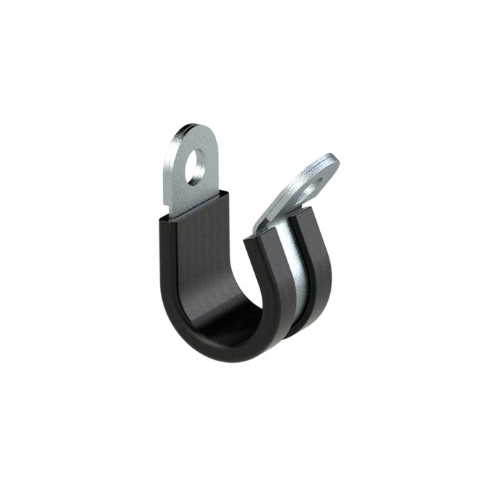 [114302] RIEGLER RSGU pipe clamp (W1) with rubber profile, 6 mm, PU 10 pcs.