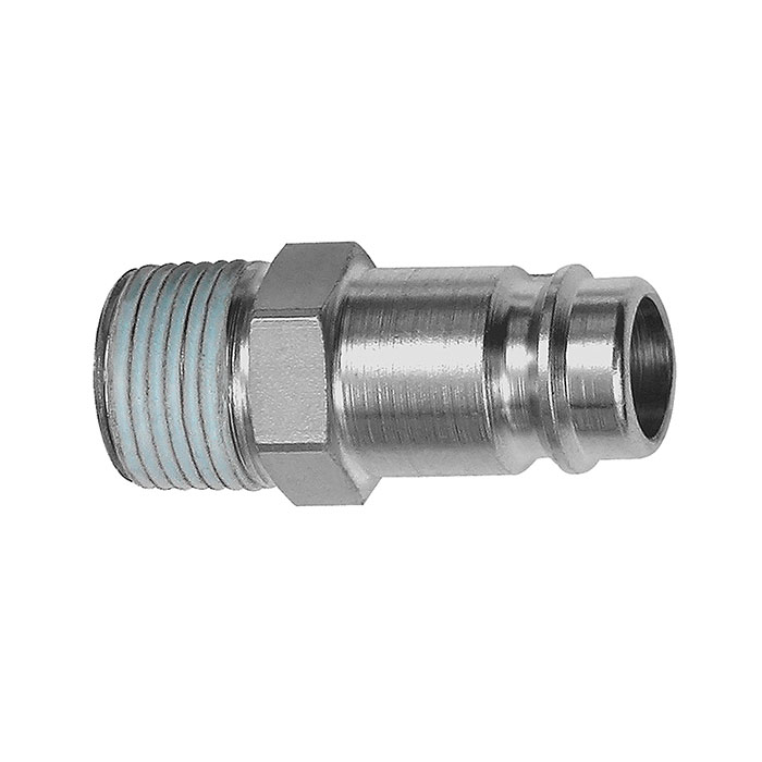 RIEGLER Nipple, I.D. 10, Hardened / nickel-plated steel, R 3/8 ET, PTFE