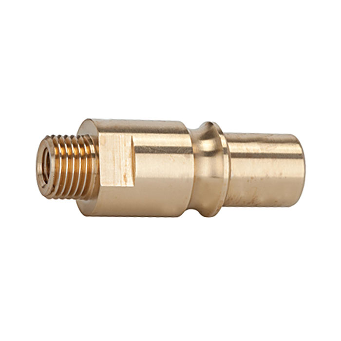 RIEGLER Nipple for couplings I.D. 12, Bright brass, G 1/2 ET