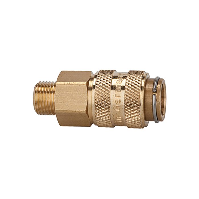 [107493] RIEGLER Quick-connect coupling I.D. 5, locking on both sides, G 1/4 ET
