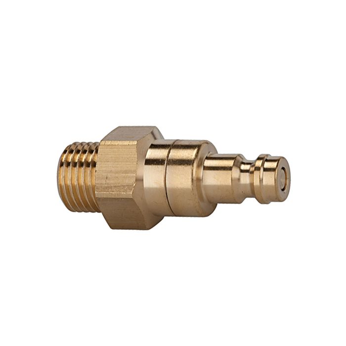 [107503] RIEGLER Nipple, I.D. 5, locking on both sides, Bright brass, G 1/4 ET