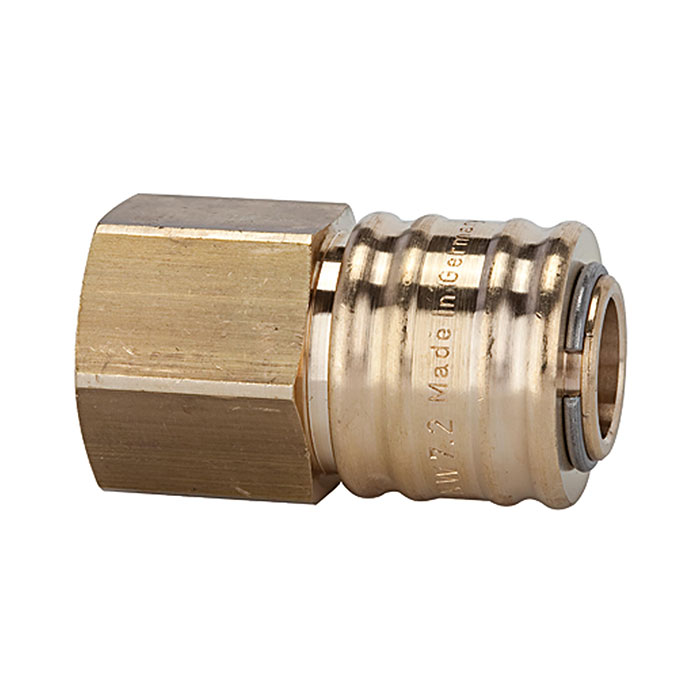 RIEGLER Quick-connect coupling I.D. 7.2, locking on both sides, G 1/2 IT