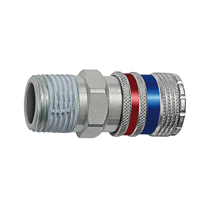 RIEGLER Safety coupling I.D. 7.6, Steel / brass galv., R 1/4 ET
