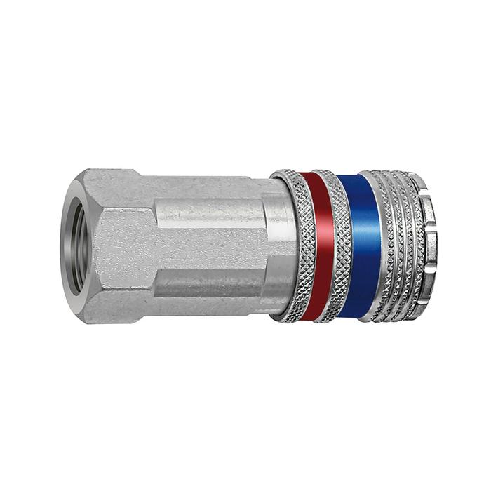 [107618] RIEGLER Safety coupling I.D. 10, Steel / brass galvanised, G 3/8 IT