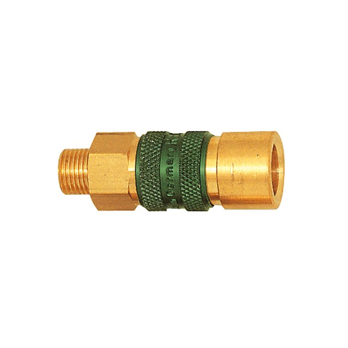 [107625] RIEGLER Captive quick-connect coupling I.D. 5, G 1/8 ET, green