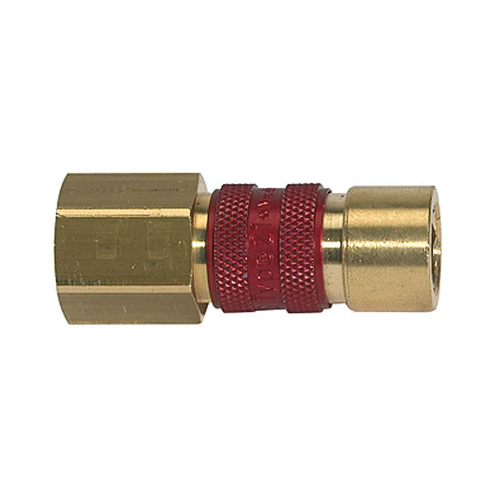 RIEGLER Captive quick-connect coupling I.D. 5, G 1/8 IT, red
