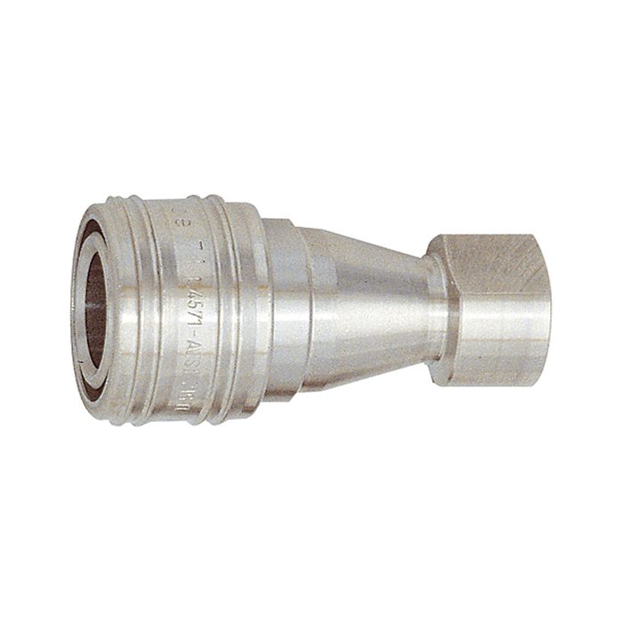 [107707] RIEGLER Hydraulikkupplung beidseitig absperr., ES 1.4305, G 3/4 IG NW 13