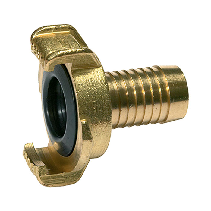 [107754] RIEGLER GEKA hose piece, rigid, bright brass, Connection I.D. 13