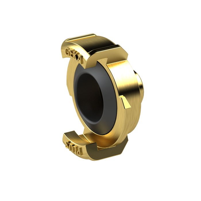 [107760] RIEGLER GEKA threaded piece, rigid, bright brass, G 1/4 interior