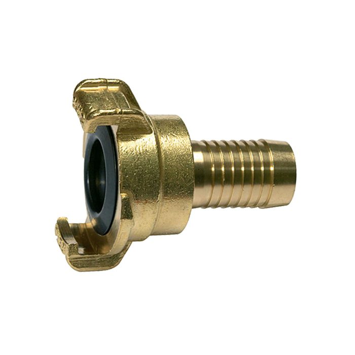 [107779] RIEGLER GEKA hose piece, 360° rotating, bright brass, I.D. 32
