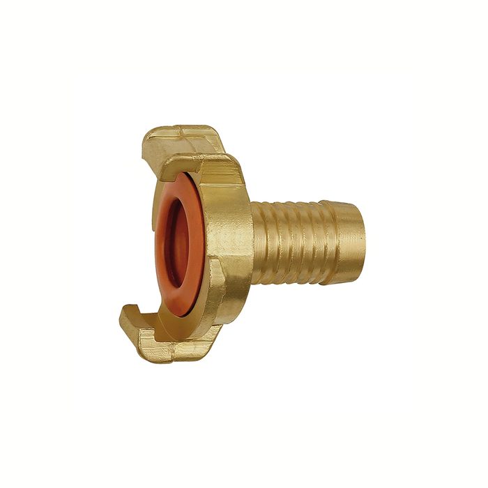 [107804] RIEGLER GEKA hose piece, rigid, Potable water, bright brass, I.D. 10