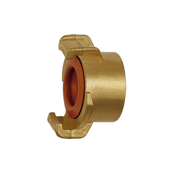 [107811] RIEGLER GEKA hose piece, rigid, Potable water, bright brass, G 1 i.