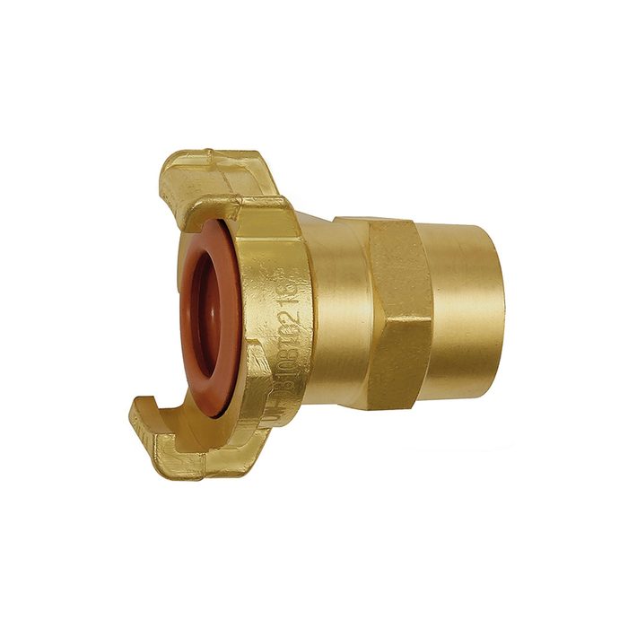 [107821] RIEGLER GEKA threaded piece, rigid, KTW, bright brass, I.D. 25