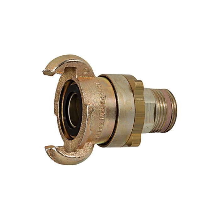 [107878] RIEGLER Safety jaw coupling with exterior thread, R 1, DN 17