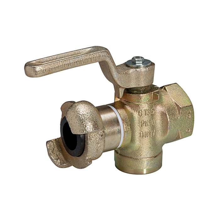 [107891] RIEGLER Tap cock, Single-sided coupling, Lever switch, Venting, G 1/2 IT
