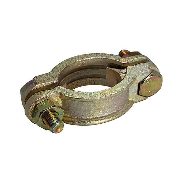 RIEGLER Schlauchklemme, 2-tlg., Temperguss, Spannber. 60-76, LW 50 (2)