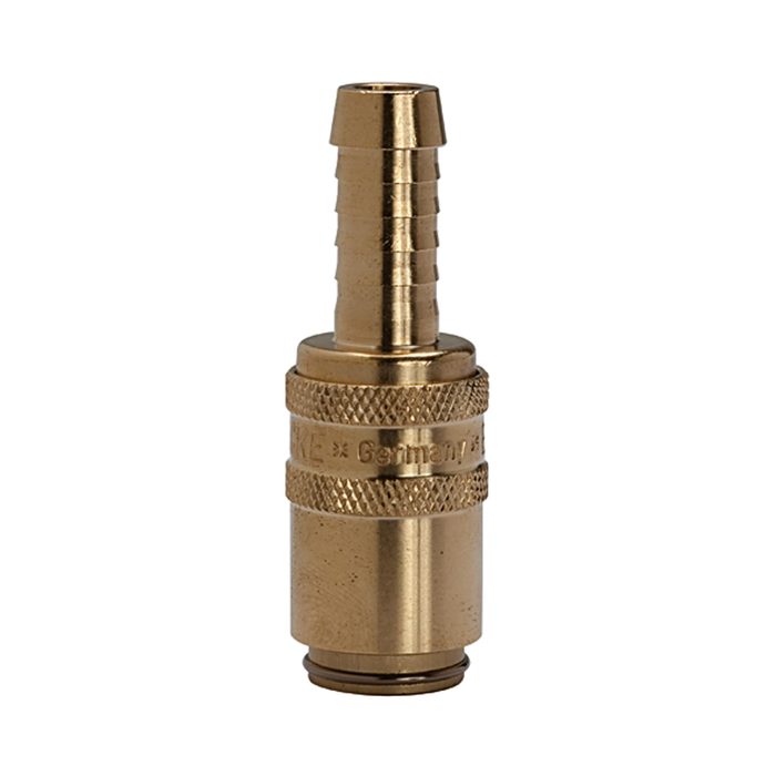 [107911] RIEGLER Temperierkupplung DN 6, Zapfen 9 mm, Absperrventil, Tülle gerade
