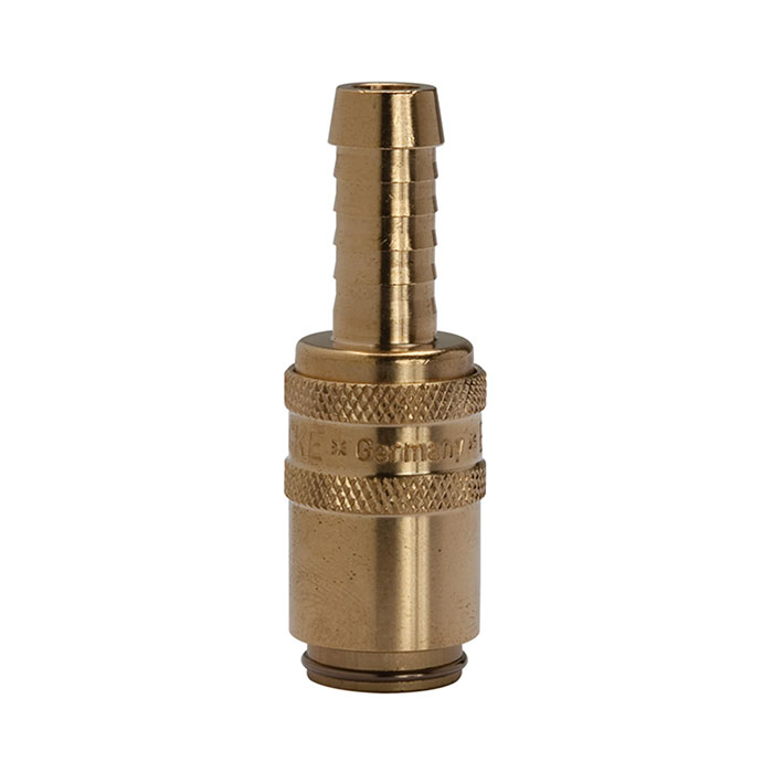 RIEGLER Tempered coupling DN 6, Taps 9 mm, Brass, Hose sleeve straight