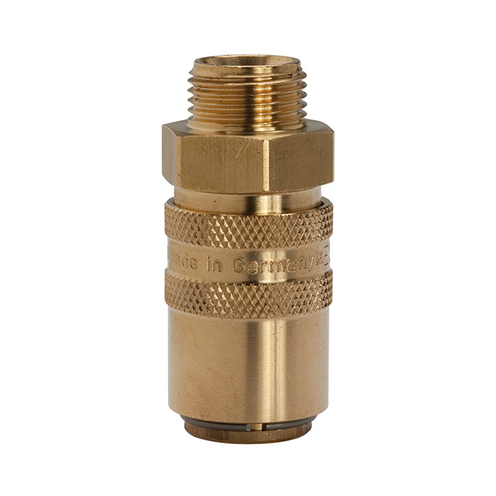RIEGLER Tempered coupling DN 6, Exterior thread, Brass, M14x1.5 straight