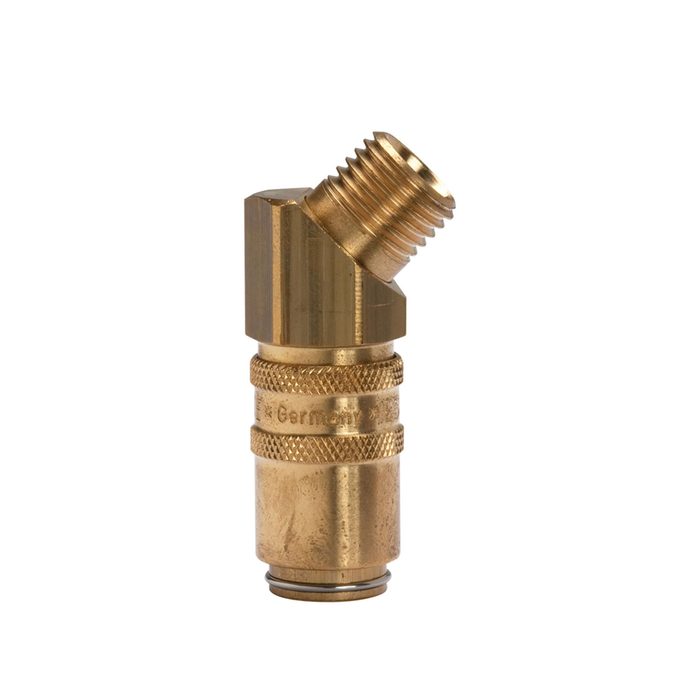 [107926] RIEGLER Tempered coupling DN 6, Exterior thread, Brass, G 1/4 45°
