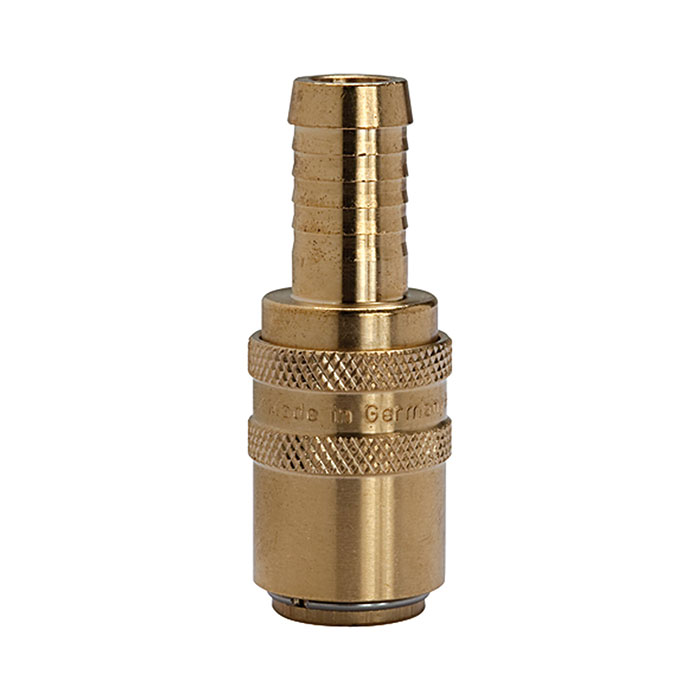 RIEGLER Tempered coupl. DN 9, Taps 13 mm, Blocking valve, Sleeve straight