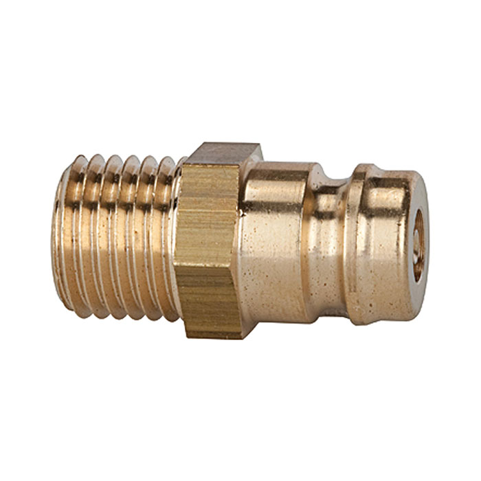 RIEGLER Tempered plug-in nipple DN 9, with blocking valve, ET, M14x1.5