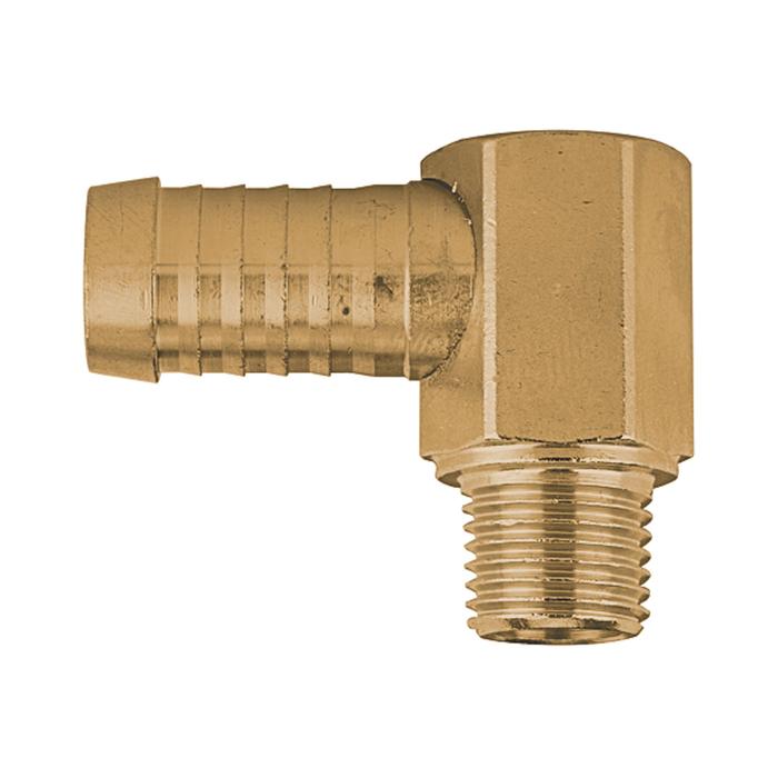 [108003] RIEGLER Angled threaded connector 90°, R 1/8 ET, Hose connection 9 mm