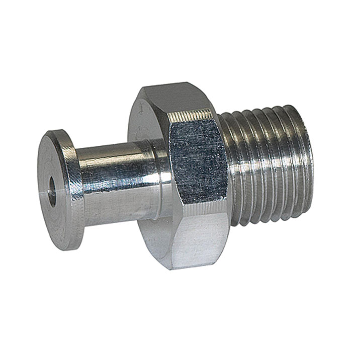 RIEGLER Anschlussnippel für Flachsauger, rund »PFG«, M5 AG, Ø 5-10 mm