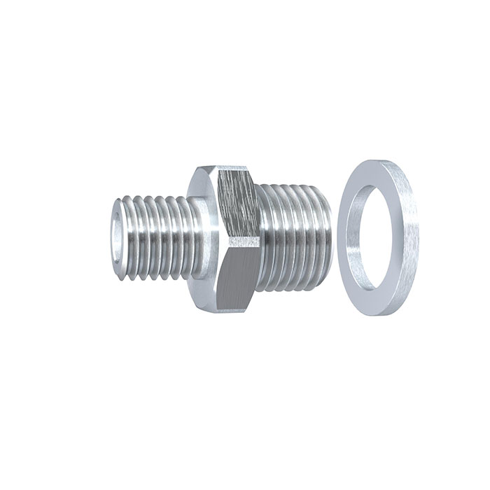 RIEGLER Anschlussnippel für Flachsauger, rund »PFG«, G 1/4 AG, Ø 60-80 mm