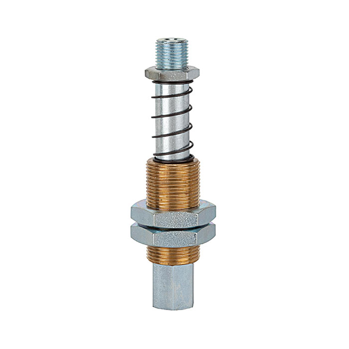 RIEGLER Spring plunger, Suction connection M5 IT, Spring travel 20 mm