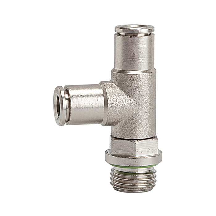 RIEGLER Push-in T-fitting L-shape »metallica«, rotating, G 1/8 o.