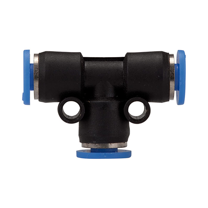 RIEGLER Push-in T-connector »Blue Series« mini, red., hose exterior Ø 4/3