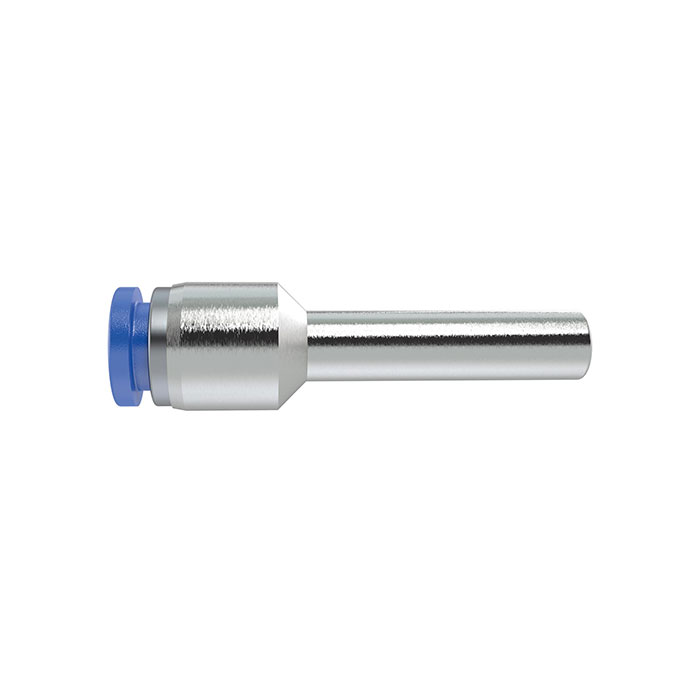 [109102] RIEGLER Str. push-in connector, hose Ø3, plug nip. 4, »Blue Series« mini