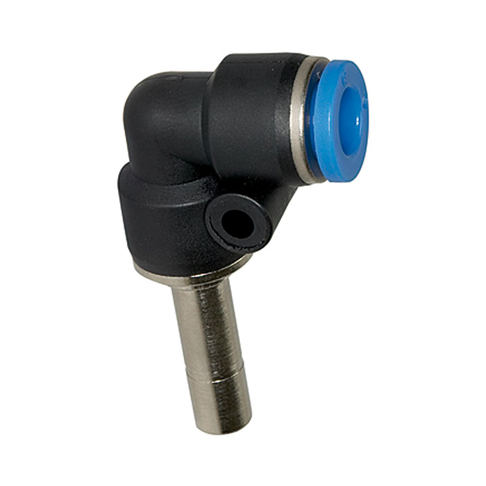 RIEGLER L-Steckverbindung, Stecknippel 6 mm »Blaue Serie« mini, Schl.-Ø 6