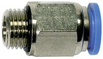 RIEGLER Straight push-in fitting »Blue Series«, G 1/8 o., hose ext. Ø 6