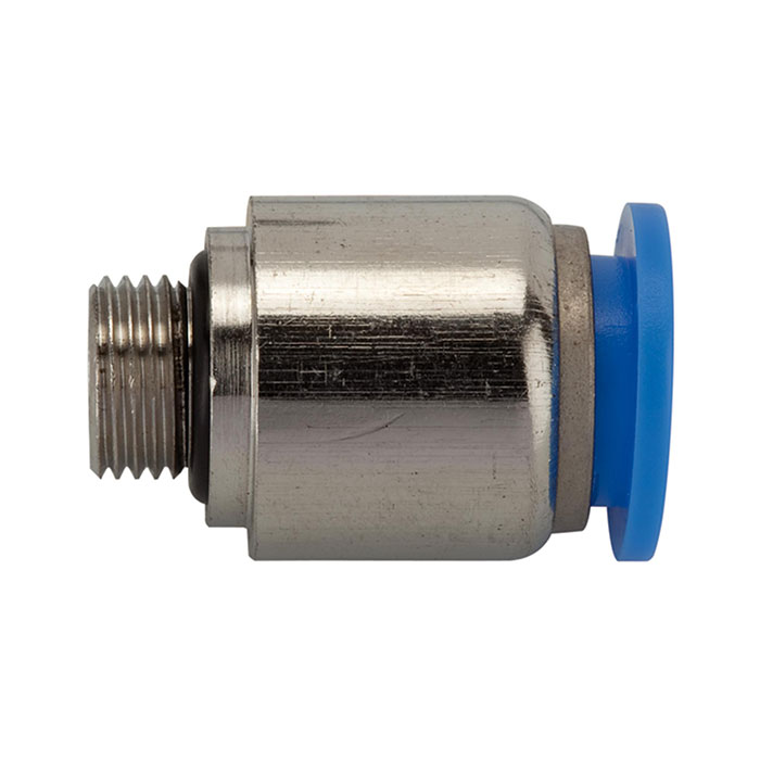 RIEGLER Straight push-in fitting »Blue Series«, round, G 1/4 o.