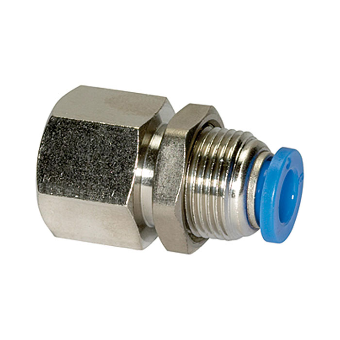 RIEGLER Ger. Schott-Steckverschraubung »Blaue Serie«, M12x1,0, Rc 1/8 i.