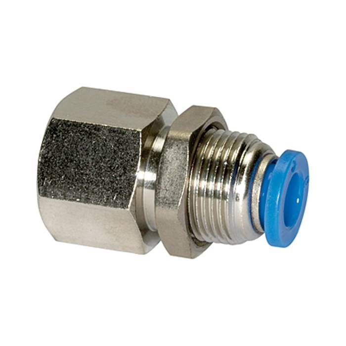 [109216] RIEGLER Straight push-in bulkhead fitting »Blue Series«, M14x1, G 1/4 i.