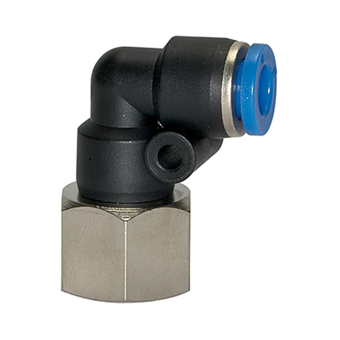 RIEGLER Push-in L-fitting »Blue Series«, rotating, G 3/8 i.