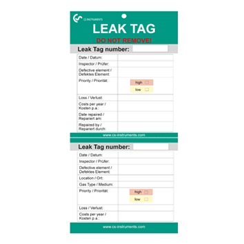 [0530 0107] CS INSTRUMENTS 500 Leak tags