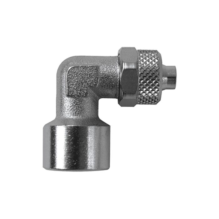 [115235] RIEGLER Angled screw-on fitting »value line«, G 1/4, for hose 6/4 mm