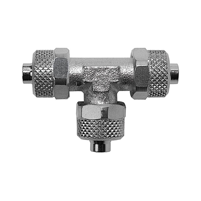 RIEGLER T-Verbinder »value line«, für Schlauch 8/6, Messing vernickelt