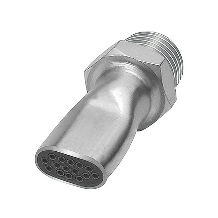[114480] RIEGLER Low noise flat nozzle, G 3/8 ET, Nozzle width 16.5 mm