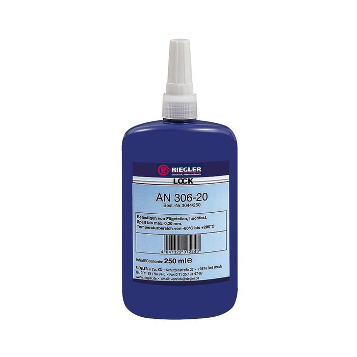[114564] RIEGLER Lock AN 306-20, Anaerobic glue, High strength, 250 ml