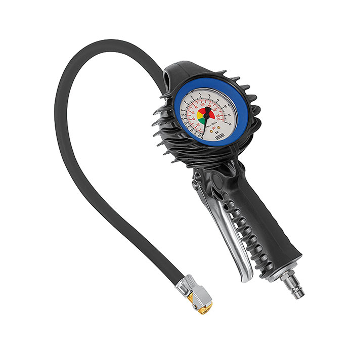 [114543] RIEGLER Stand. manual tyre gauge, quick connector, Uncalibrated, 0-12 bar