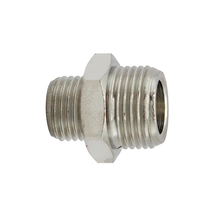 [115674] RIEGLER Double threaded nipple »value line«, G 3/8, G 1/2, AF 24,