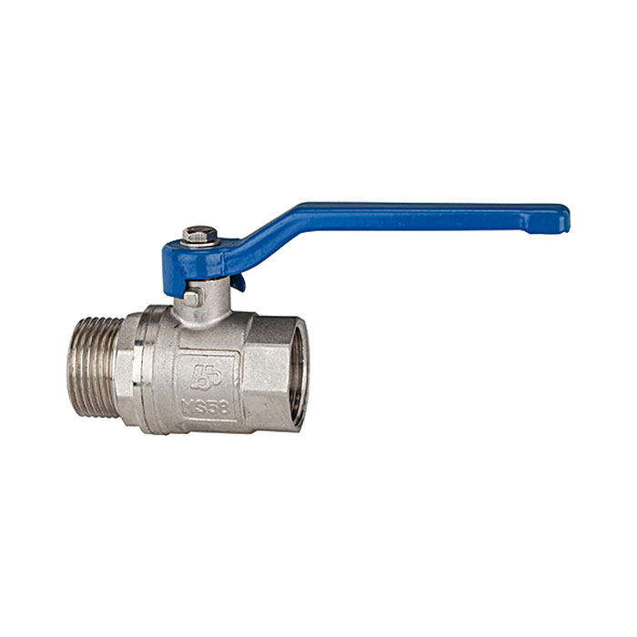 RIEGLER Kugelhahn »valve line«, Handhebel blau, MS vern., IG/AG, G 1