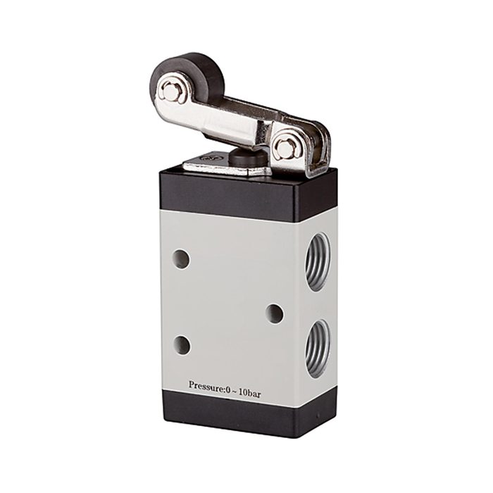 [115956] RIEGLER 3/2-way valve, Mechanically actuated, »M3«, Roller lever, G 1/8