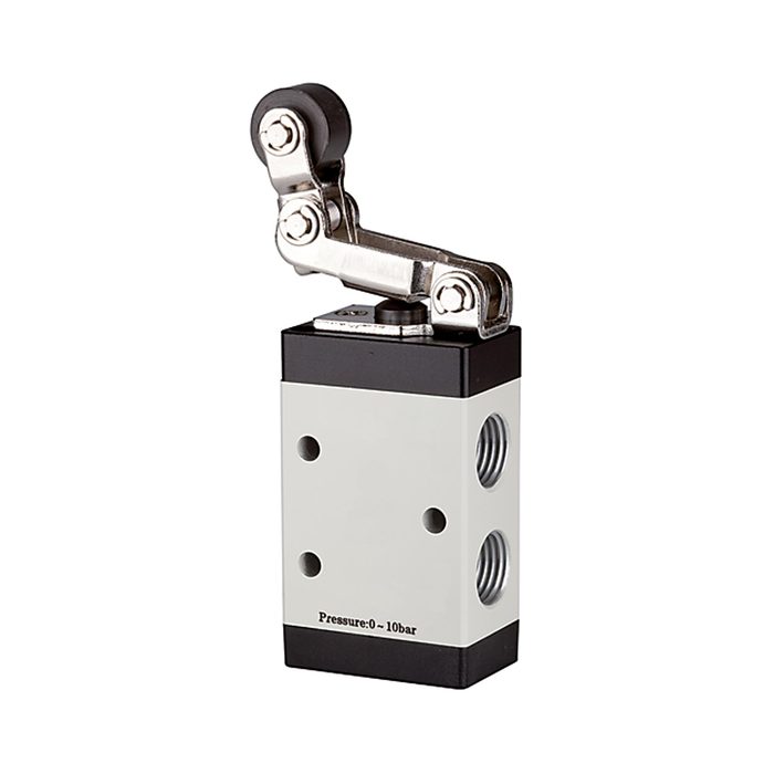 [115960] RIEGLER 3/2-way valve, Mechanically »M3« Roller lever, Free return, G 1/8