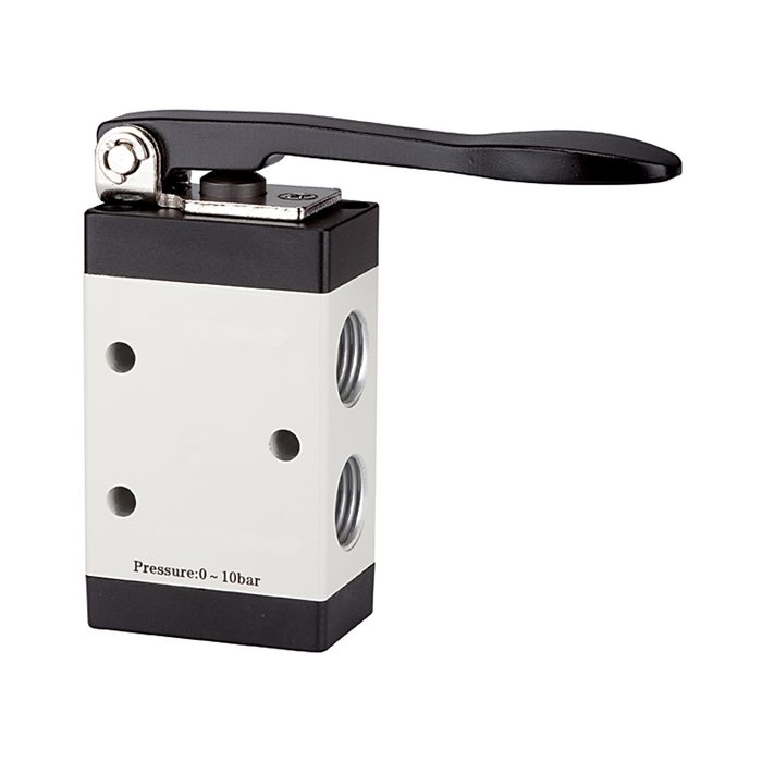 [115982] RIEGLER 3/2-way valve, Manually actuated, »M3«, Long lever, NC, G 1/8